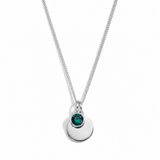 Silver Crystal Birthstone Necklace