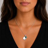Silver Crystal Birthstone Necklace