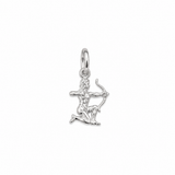Sculptured Zodiac Charm In Silver