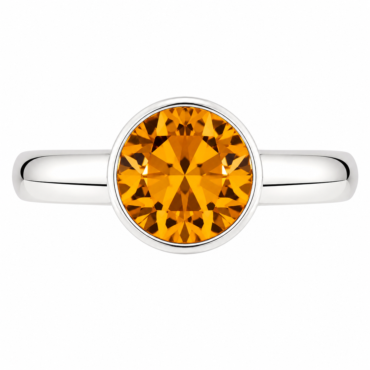 Silver Crystal Birthstone Ring