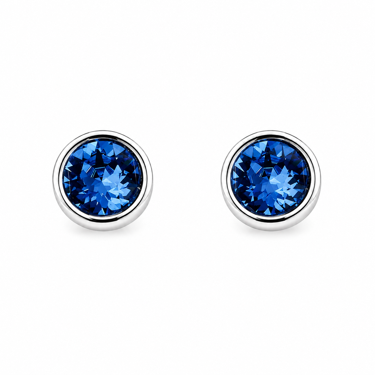 Silver Crystal Birthstone Earrings