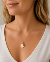 Gold Crystal Birthstone Necklace