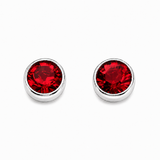 Silver Crystal Birthstone Earrings