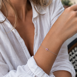 Silver Crystal Birthstone Bracelet
