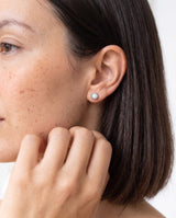 Silver Milgrain Birthstone Earrings