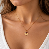 Gold Crystal Birthstone Necklace