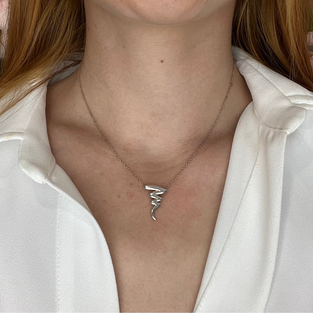 Tiffany & Co Paloma Picasso Zig Zag Sterling Silver Pendant