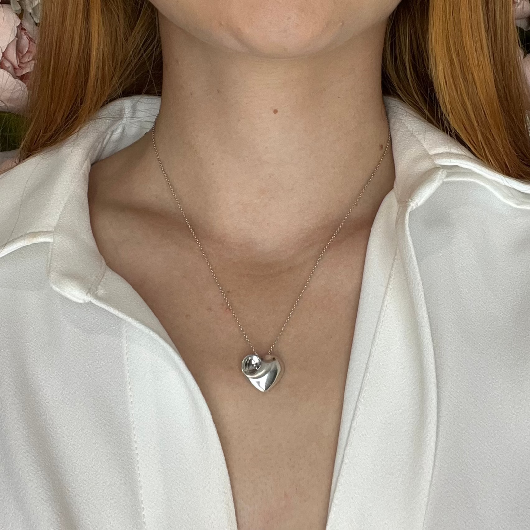 Tiffany & Co Elsa Peretti Full Heart Sterling Silver Pendant