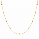 Gold Trace And Bead Satellite Chain