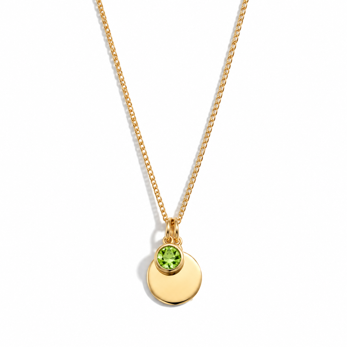 Gold Crystal Birthstone Necklace