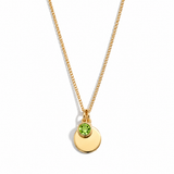 Gold Crystal Birthstone Necklace