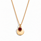 Gold Crystal Birthstone Necklace