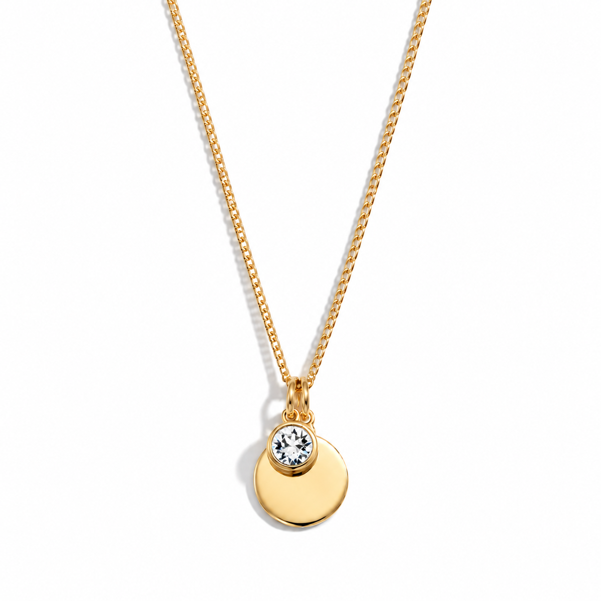 Gold Crystal Birthstone Necklace