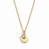 Gold Crystal Birthstone Necklace