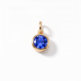 Gold Crystal Charm Birthstone Necklace