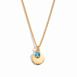 Gold Crystal Birthstone Necklace
