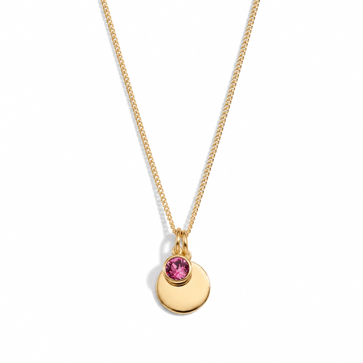 Gold Crystal Birthstone Necklace