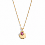 Gold Crystal Birthstone Necklace