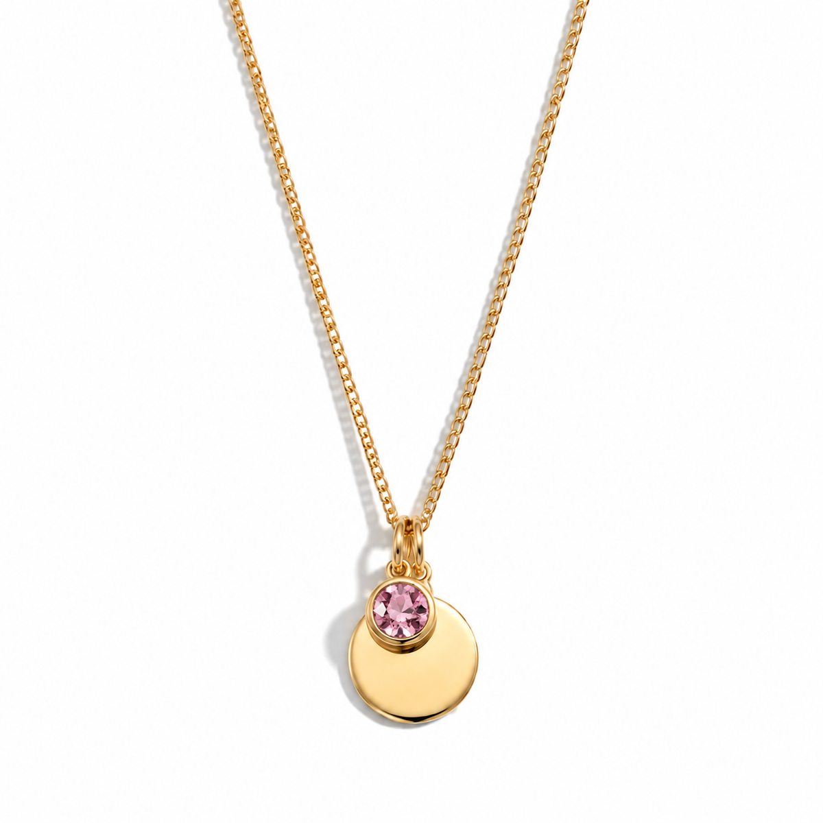 Gold Crystal Birthstone Necklace