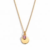 Gold Crystal Birthstone Necklace