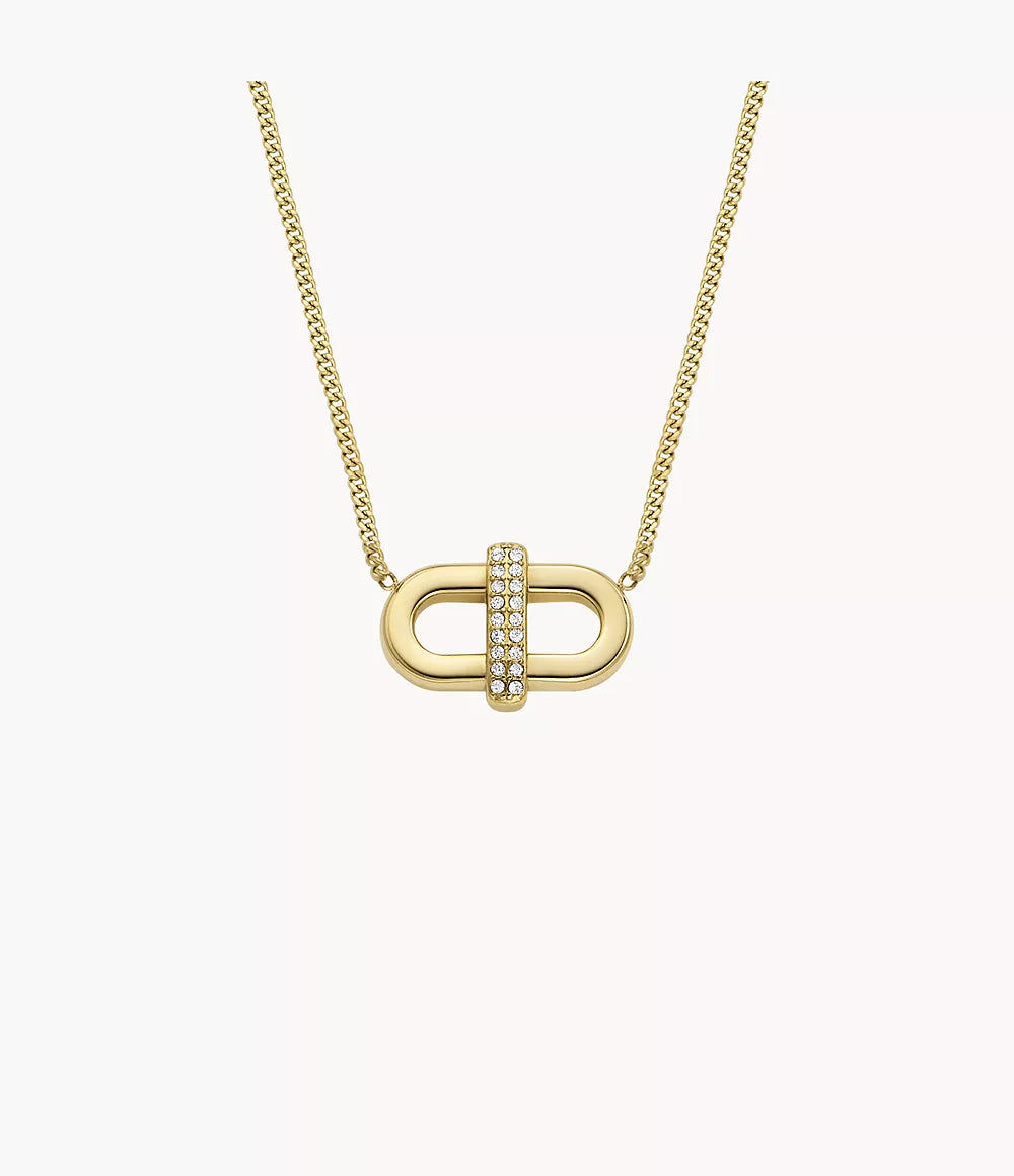 Fossil Heritage D-Link Glitz Gold-Tone Stainless Steel Chain