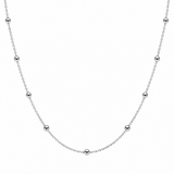 Silver Trace And Bead Satellite Chain