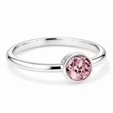 Silver Crystal Birthstone Ring