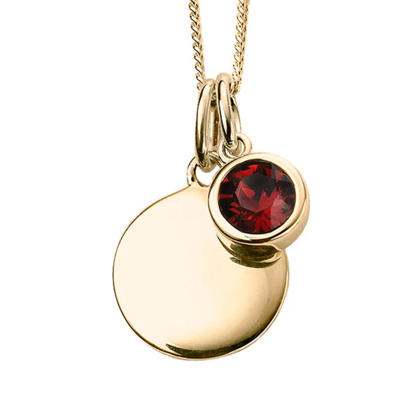 Gold Crystal Birthstone Necklace