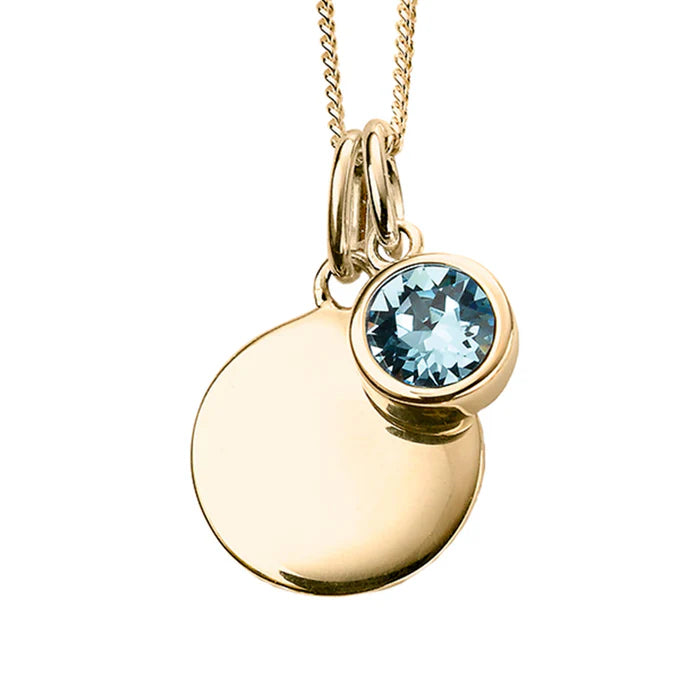 Gold Crystal Birthstone Necklace