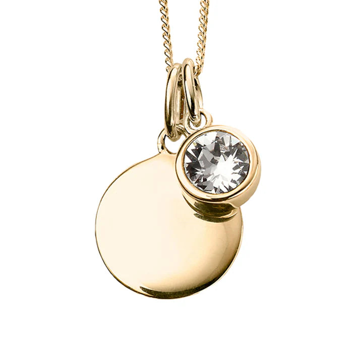Gold Crystal Birthstone Necklace