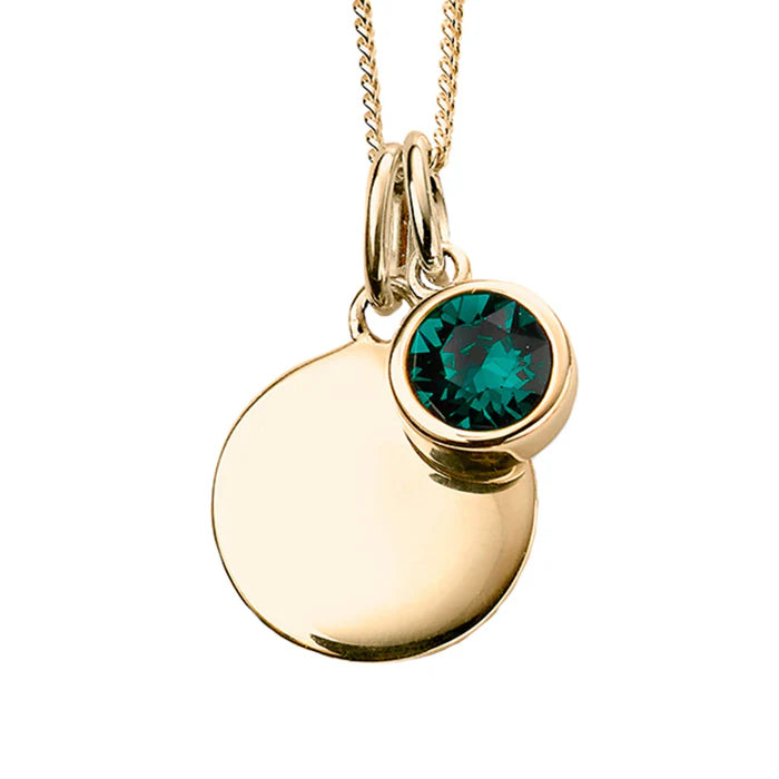 Gold Crystal Birthstone Necklace