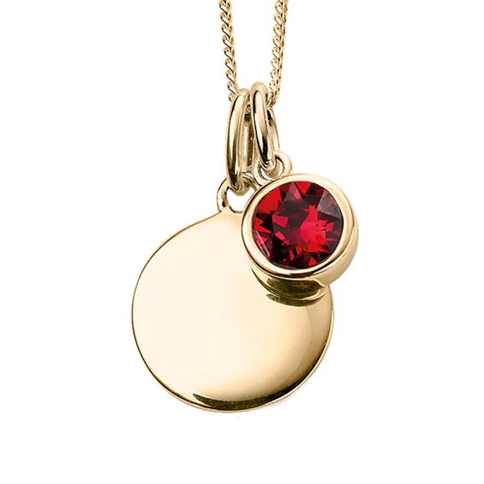 Gold Crystal Birthstone Necklace