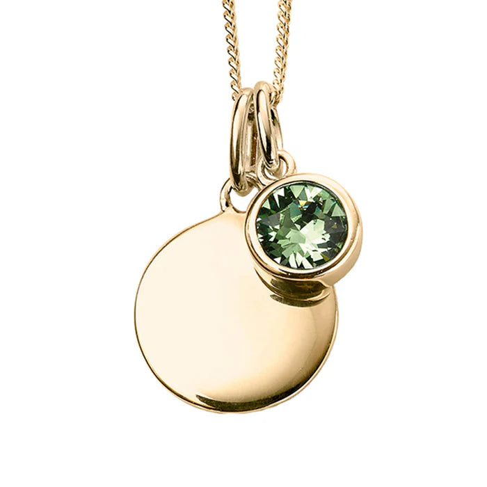 Gold Crystal Birthstone Necklace