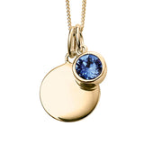 Gold Crystal Birthstone Necklace