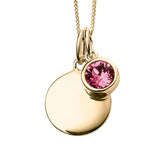 Gold Crystal Birthstone Necklace