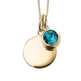 Gold Crystal Birthstone  Necklace