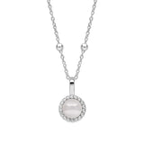 Silver Milgrain Birthstone Necklace