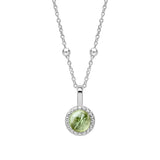 Silver Milgrain Birthstone Necklace