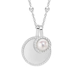 Silver Milgrain Birthstone Necklace