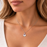 Silver Crystal Birthstone Necklace