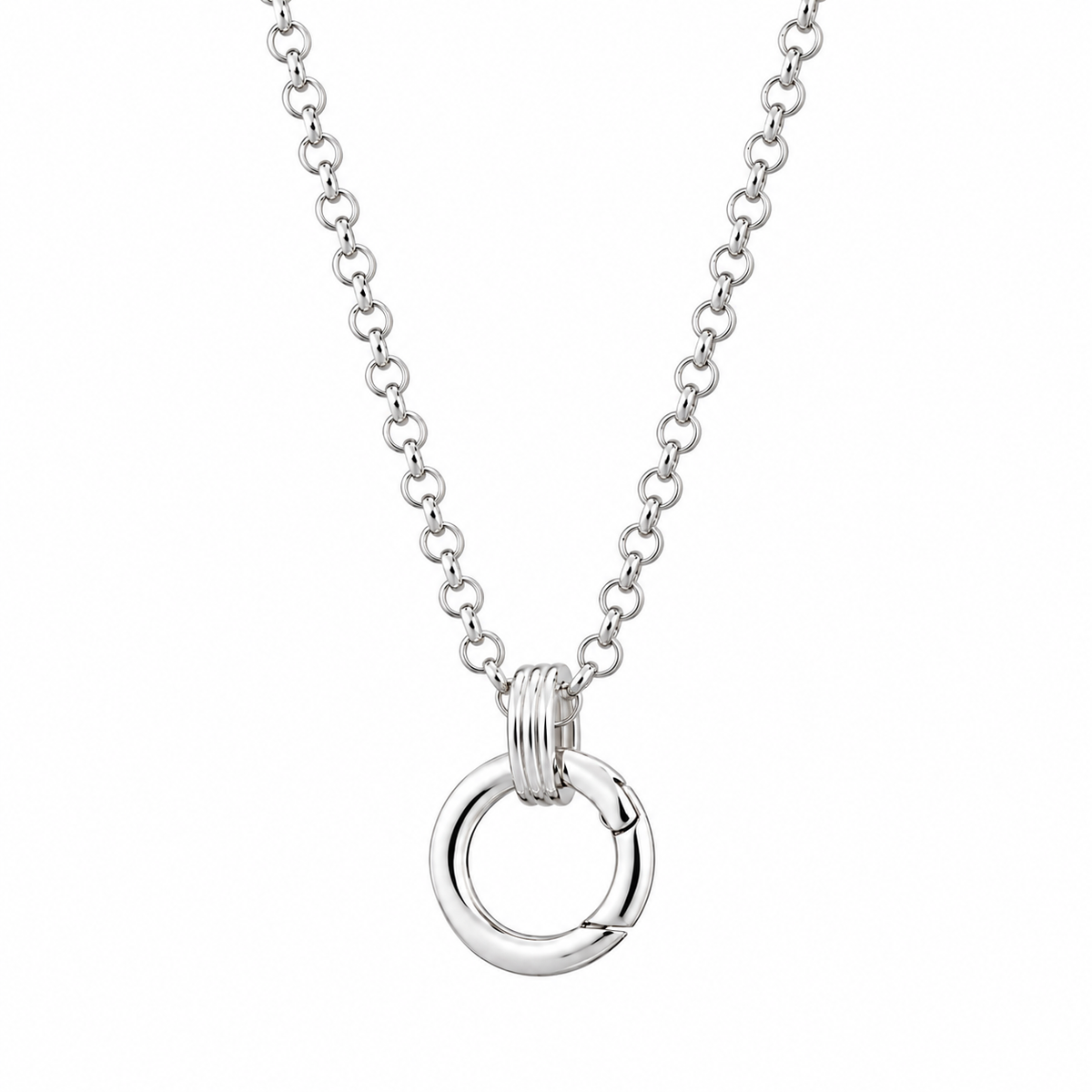 Silver Charm Collector Necklace