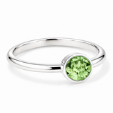 Silver Crystal Birthstone Ring