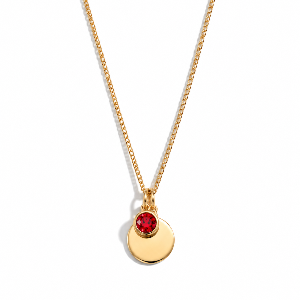 Gold Crystal Birthstone Necklace