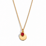 Gold Crystal Birthstone Necklace