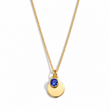 Gold Crystal Birthstone Necklace
