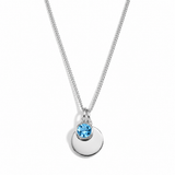 Silver Crystal Birthstone Necklace