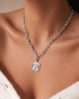 Silver Ball Link Necklace