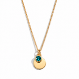 Gold Crystal Birthstone Necklace