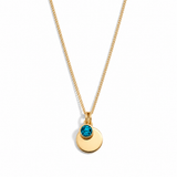 Gold Crystal Birthstone  Necklace