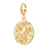 Gold Zodiac Charm - Lobster Clasp